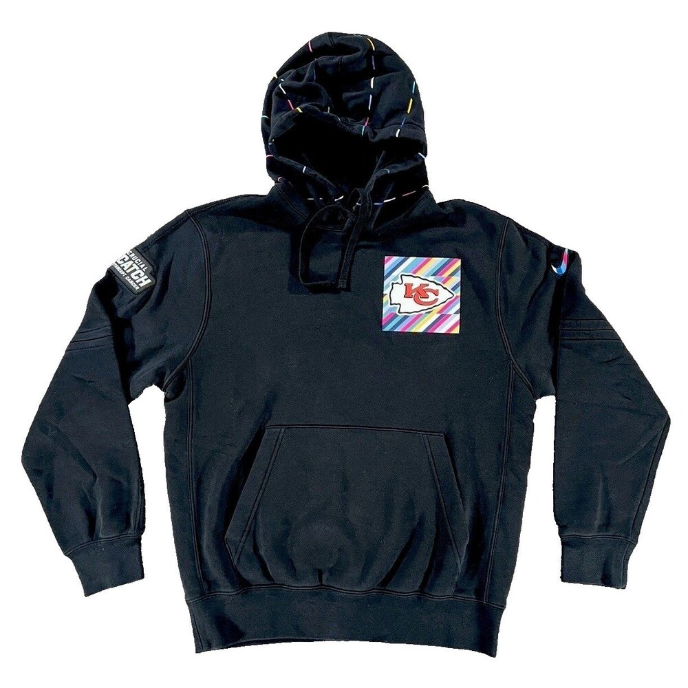 Nike Kansas City Chiefs Men’s 2023 Crucial Catch Black Hoodie 01EZ-00A Small